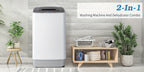 [Portable Washer and Dryer] MOTOOS Full Automatic Washing Machine, 17.6Lbs Top Load Portable Washer with Drain Pump, 10 Wash Programs 8 Water Level Washer and Dryer Combo, 2in 1 Washer and Dryer for Apartments, RV, Camping