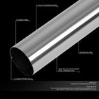 2.5"OD 16-Piece SS Steel DIY D.I.Y Exhaust Straight 45 90 Degree U-Bends Pipes