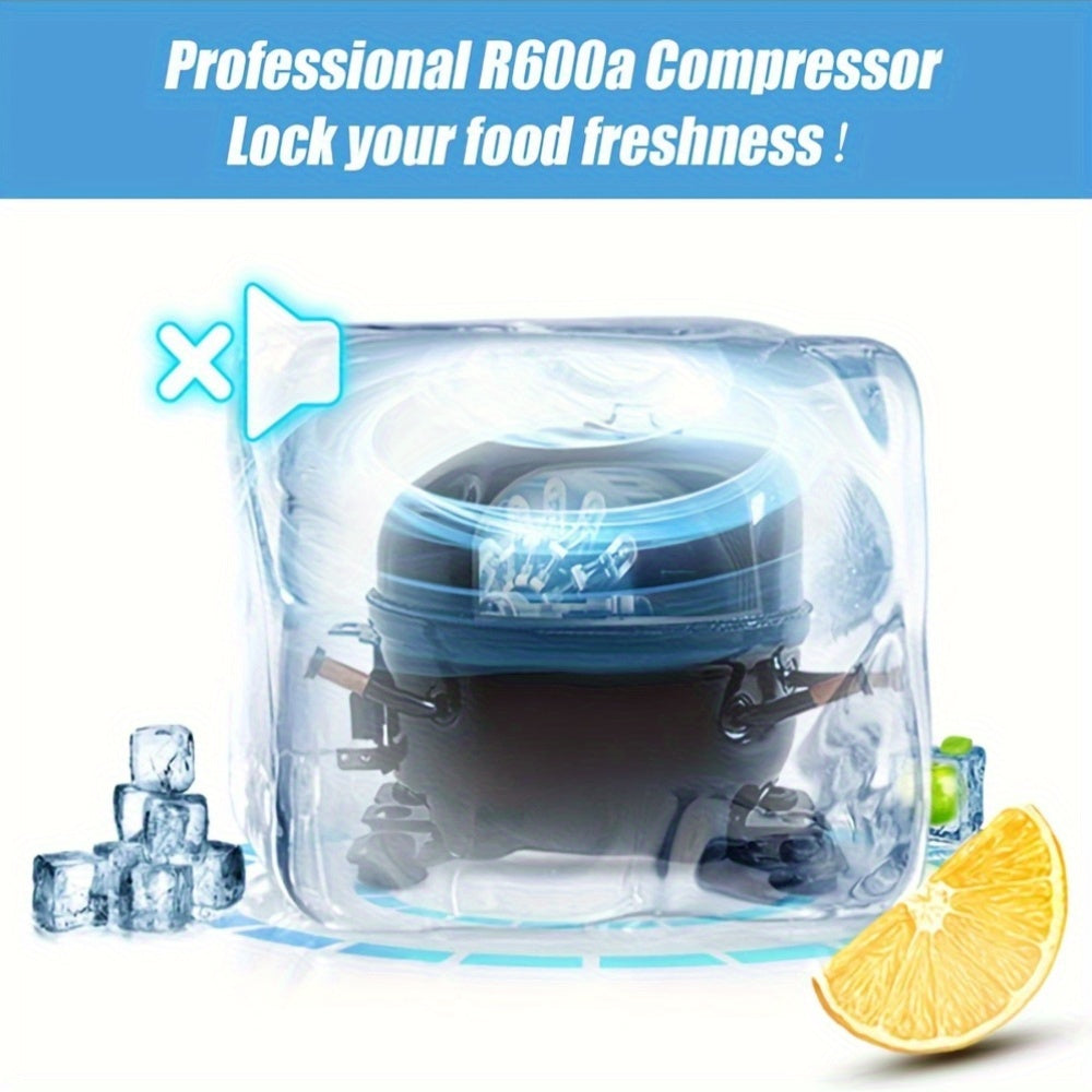 WANAI 3.5 Cu.Ft Chest MINI Freezer Adjustable 7 Thermostat Compact Deep Freezer Top Door Low Noise with Removable Basket