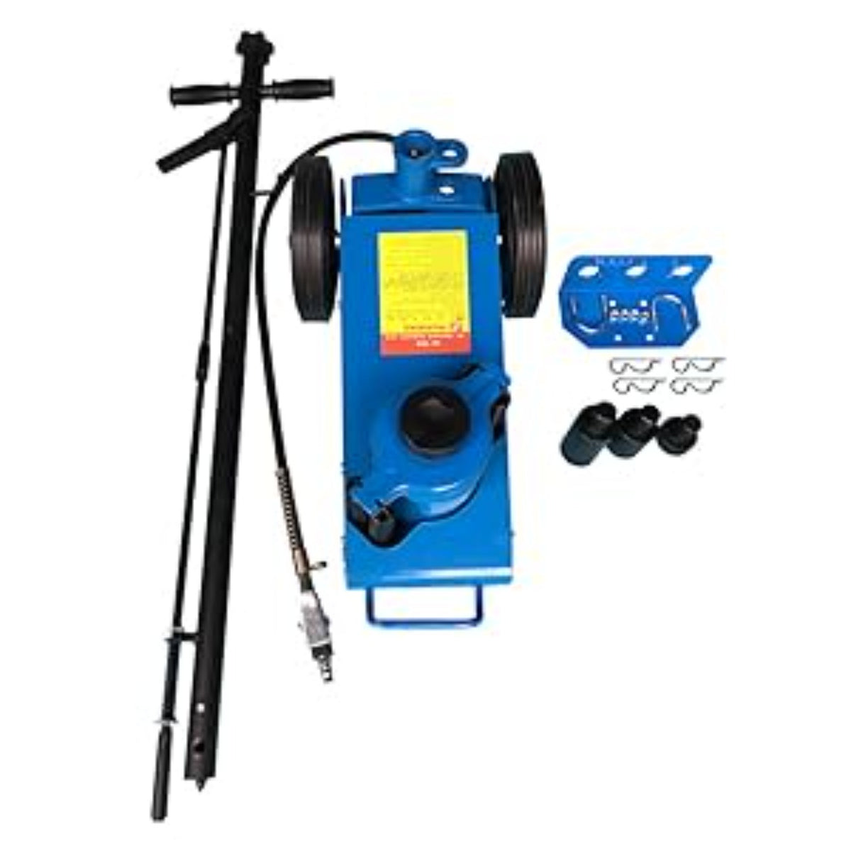 MEFEIR 22 Ton Air Hydraulic Floor Jack，44000 lbs Capacity Air-Operated Floor Jack with Extension Saddle Set and Wheels for Heavy Duty Lifting，Blue