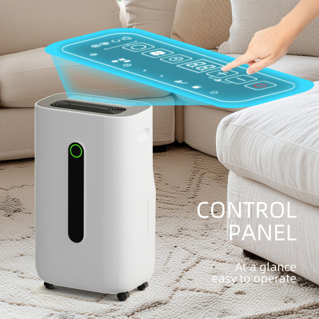 80 Pint Dehumidifier, Whole-Home Coverage with One-Touch Operation, 45dB Ultra Quiet - 3-Speed Fan, Auto-Regulates Humidity, 1.7Gallon Water Tank, Full-Tank Alert, Bedroom, Bathroom