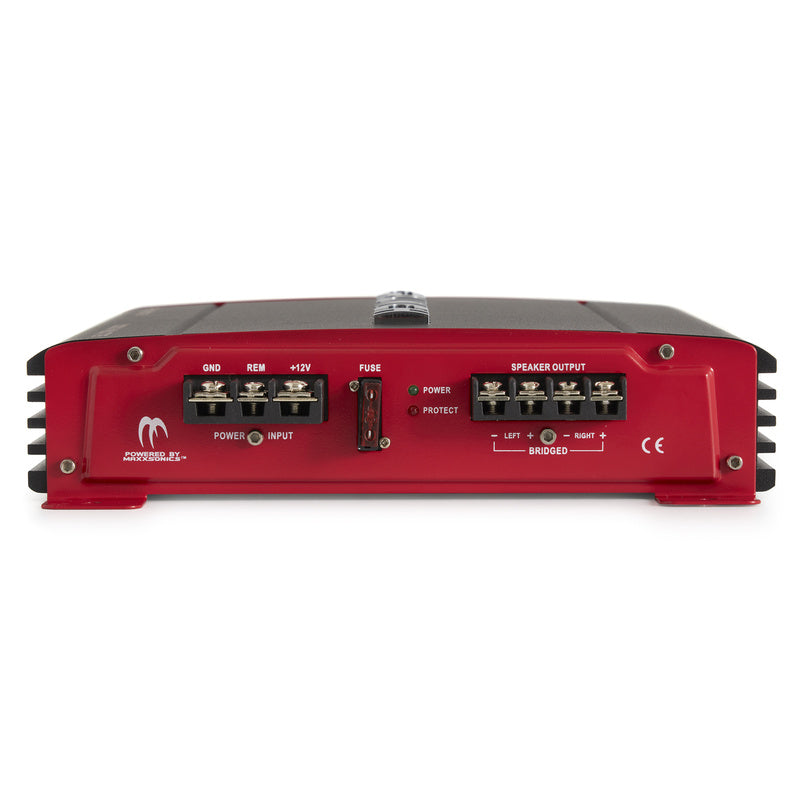 Crunch 2 Channel 1000 Watt Amp Car Audio Stereo Amplifier and MTX 12 Inch 1200 Watt Car Audio Dual Loaded Subwoofer Box Enclosure