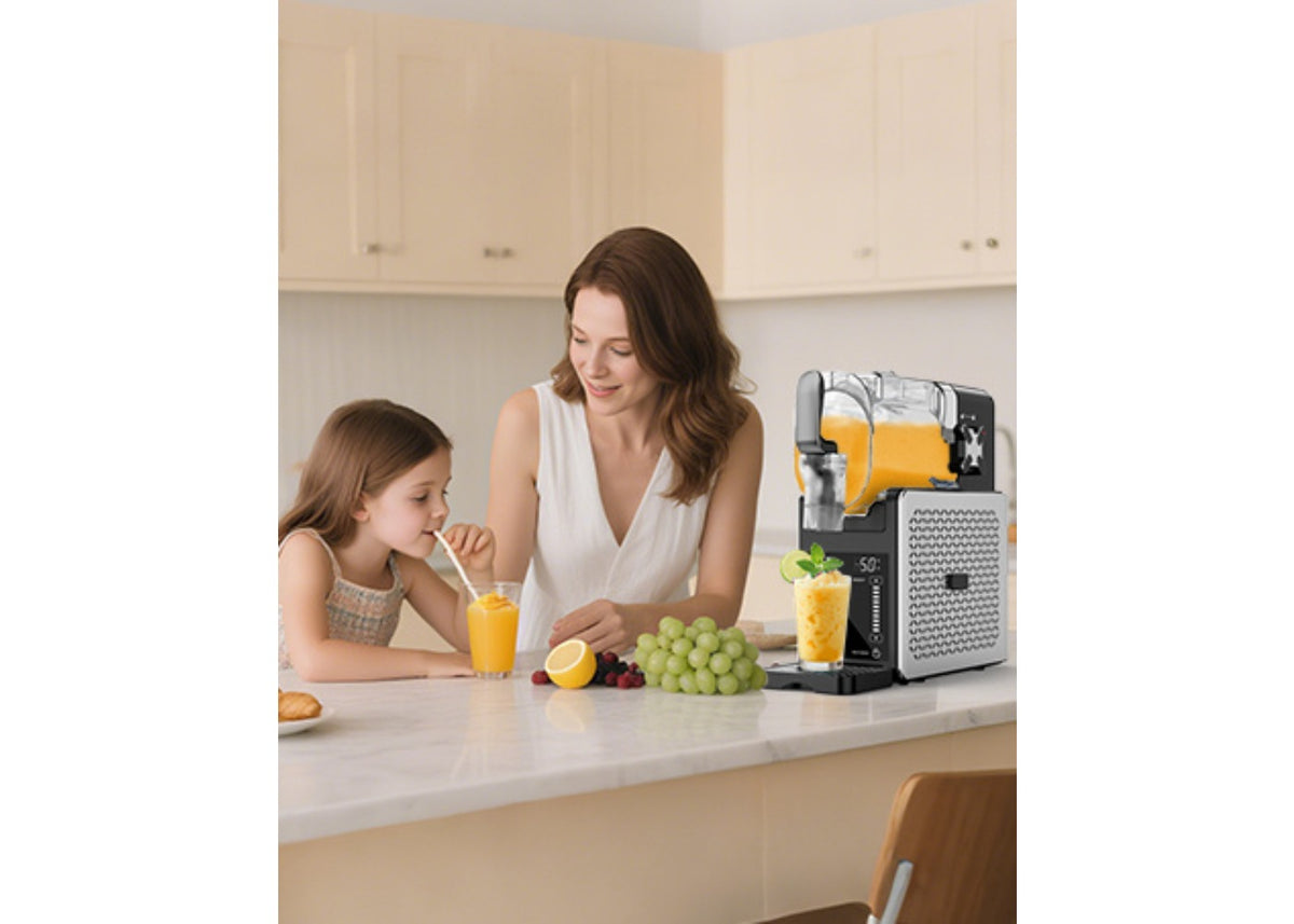 2-in-1 Ice Cream/Slush Machine, 5-in-1 Cold Drink Maker, Iced Tea Machine, 85-ounce Capacity, One-Touch Preset, No Ice Needed, Self-Cleaning - Easily Make Milkshakes, Margaritas, And More At Home