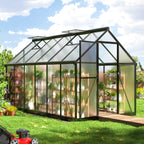 Walk-In Greenhouse for Outdoor Gardening — VIWAT 6 x 11 FT Polycarbonate Design with Adjustable Ventilation