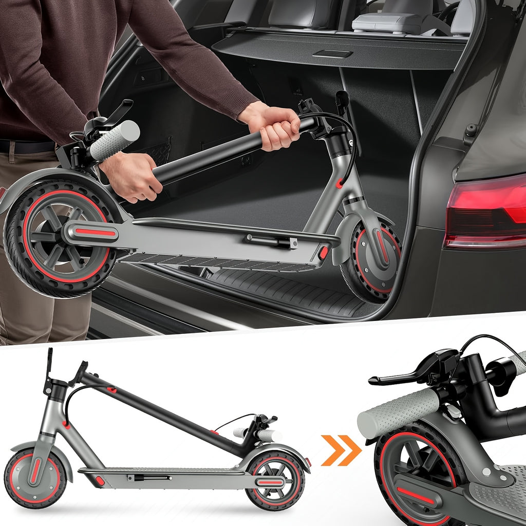 [Foldable Electric Scooter] Adults' 8.5'' Foldable Electric Scooter with App, 350W Motor & 26KM Range - Display, 3-Speed Modes, Dual Brake & Large Battery - Portable - Escooter Commuting for Adults
