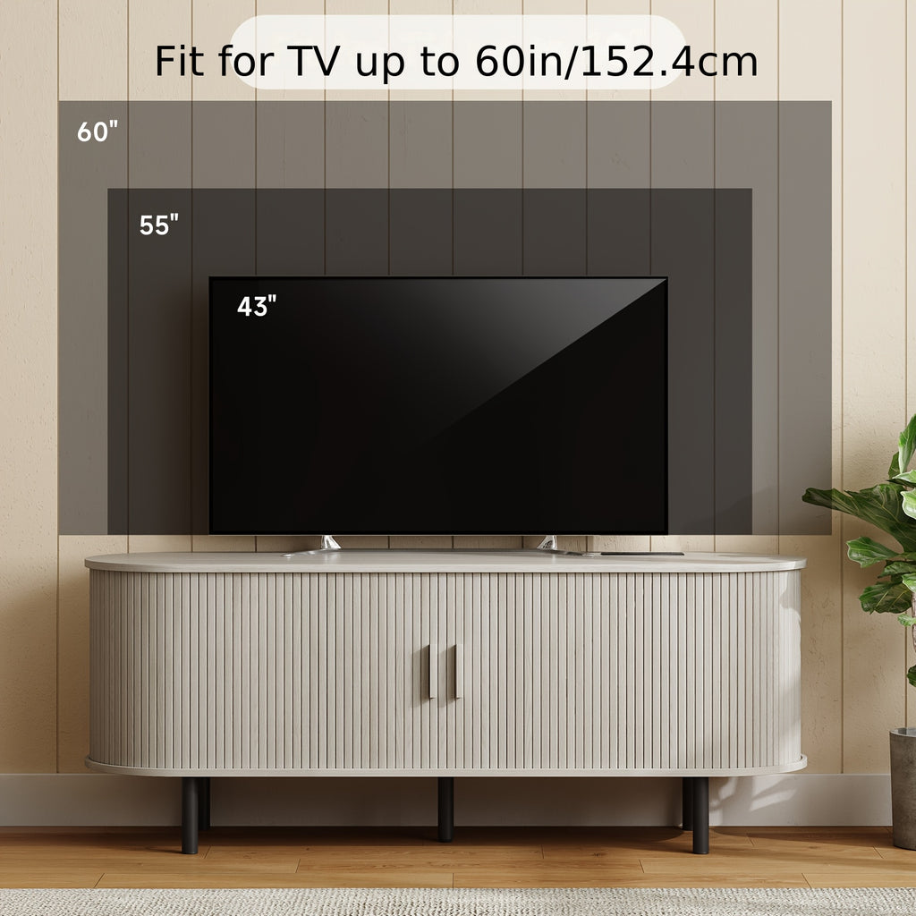 PAZCASA 70.8 Inch/55 Inch TV Stand with Power Outlet for Tvs Up to 75 Inches, Entertainment Center with Storage And Adjustable Shelves, Modern Media Console with Sliding Doors for Living Room, Walnut/Black/Oak