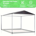 8x8/10x10 FT Outdoor Storage Shed, Garden Shed With Updated Frame Structure And Lockable Doors, Metal Tool Sheds For Backyard Garden Patio Lawn, Grey