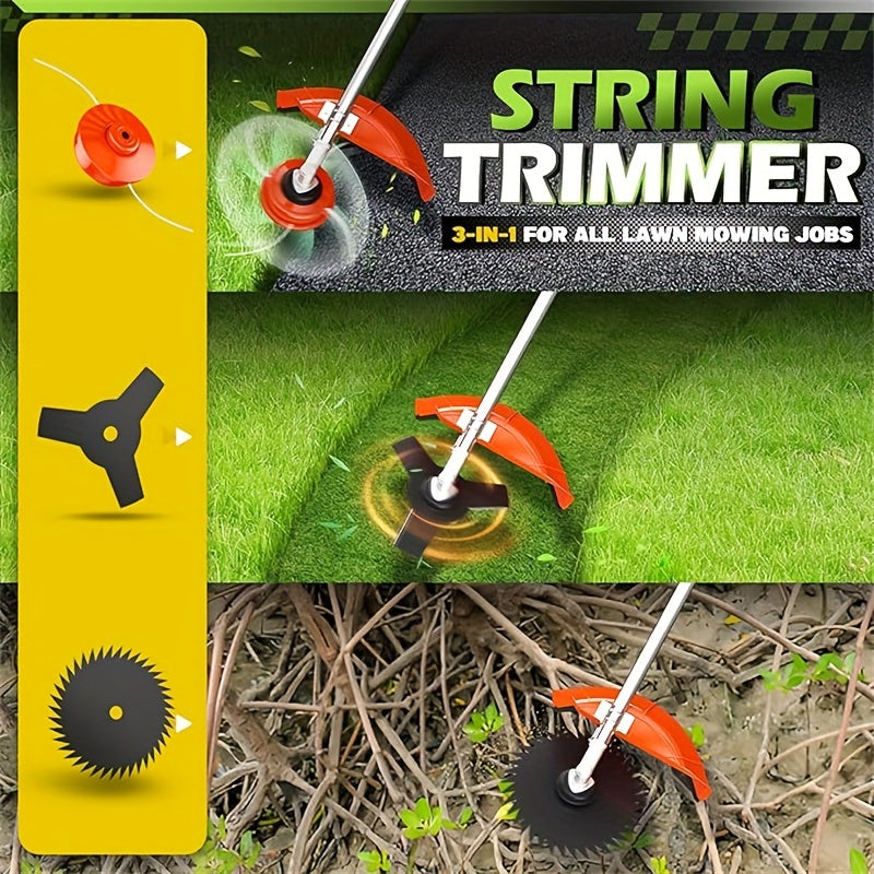 52CC Gas-Powered Weed Wacker with 2-Stroke Engine, a Versatile 6-In-1 for Trimming, Cutting, And Sawing, in Orange