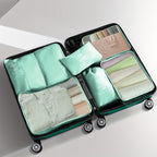11pcs Luggage Set (4suitcases+7storage Bags) Large Capacity Luggage with Telescopic Handle Thick ABS Durable Hardshell with Dual 360°Swivel Wheels (20+24+28+32) Inch Suitcases