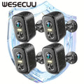 WESECUU Solar Camera Security Cameras Wireless Outdoor Indoor for Home Security Camera, Smart Phone App Surveillance Camera System Outside, Pet Camera Cat Dog with Audio And Video, Nanny Cam for Bedroom