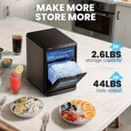Nugget Ice Maker Countertop, Soft Chewable Pellet Ice Machine, Qunler 33/44Lbs Per Day Self-Cleaning Stainless Steel Ice Maker For Iced Coffee, Soda, Tea And Home Coffee Bar & Gifts For Coffee Lovers