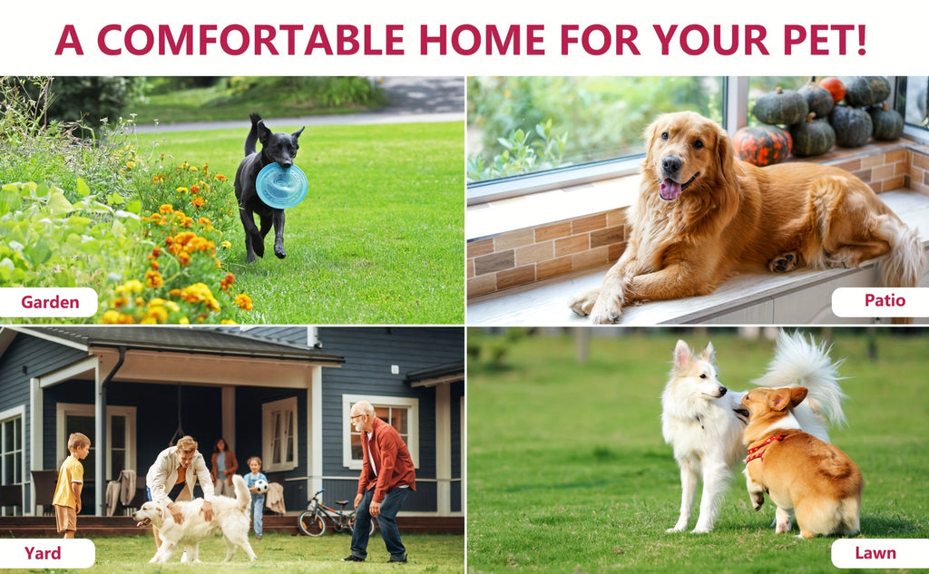 Outdoor Indoor Heavy Duty Dog House Sun Protection And Rain Durable 6.2ftx4ftX4.5ft Metal Dog House with Top Fence, Outdoor Large Dog Cage Puppy Keep with Top Dog House with Top Courtyard Dog Cage