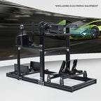 Mokapit More Sturdy Aluminum Alloy Racing Simulator Cockpit Fits for Logitech/ Thrustmaster/ Fanatec/ Moza G29 G920 G923 T300RS Gaming Steering Wheel Stand Excludes Shift Levers Steering Wheels Pedals