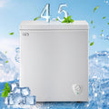 3.5/5.0 Cu. Ft Chest Freezer With Removable Storage Basket, Deep Freezer With 7 Adjustable Temperature Controls, Top Open Door Freezer Upright For Apartment Home