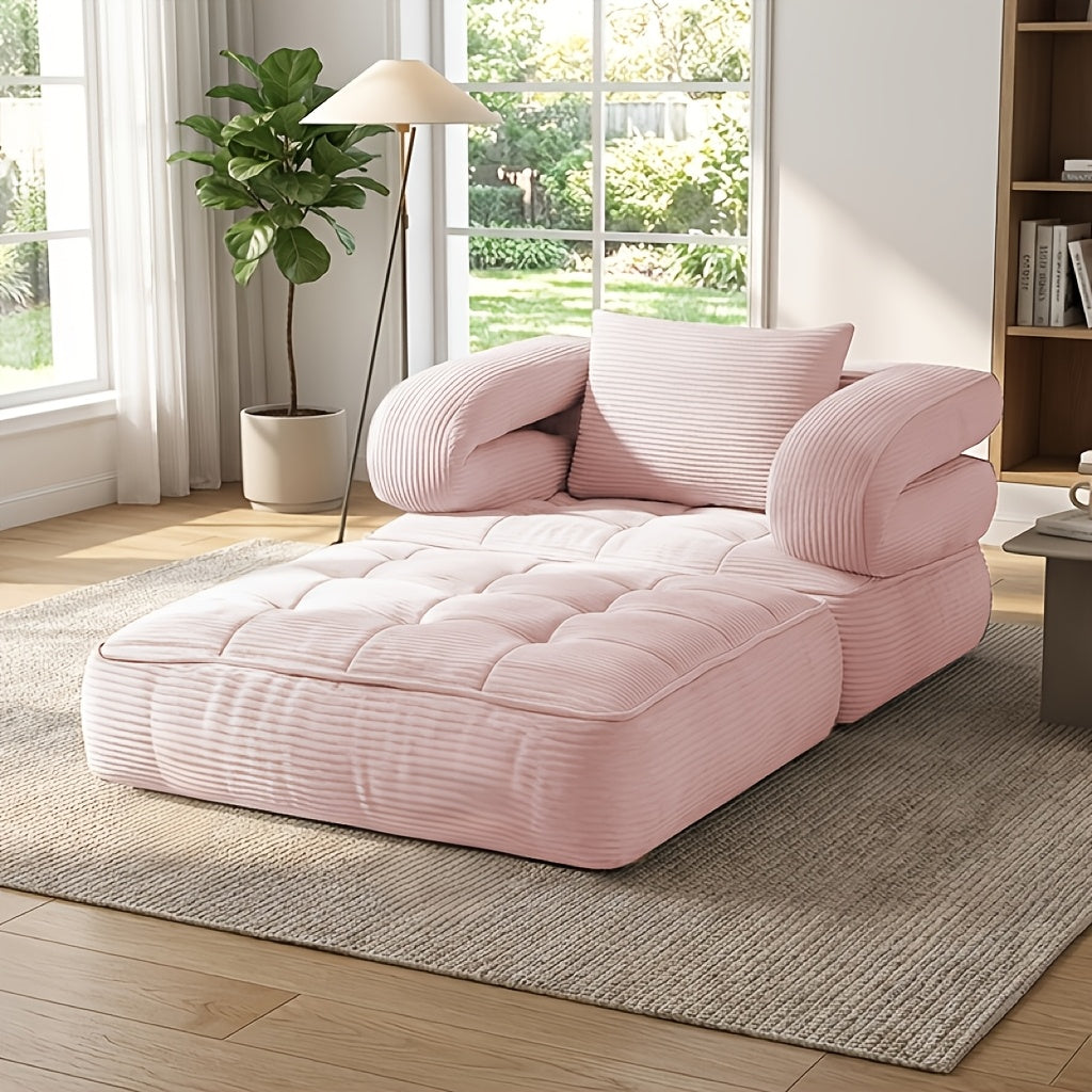 Multi-functional Convertible Sofa Bed—No Assembly Required, High-density Sponge, Soft and Skin-friendly Fabric | Suitable for Small Spaces, Bedrooms, Apartments, RVs as a Multi-position Sofa, Movie Sofa, Lazy Sofa, Office Sofa, Lounger, or Leisure