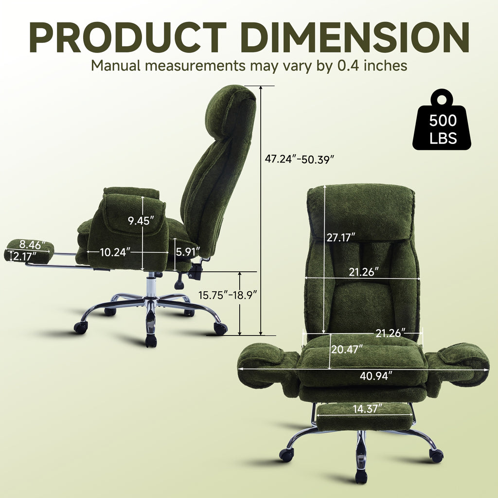 Cross-Cross Office Chair, Cloud Desk Computer Chair with 5-Position Adjustable Armrests And Headrest for Pets And Cross-Legged Sitting, Executive Gaming Chair with Footrest, Reclining Desk Chair