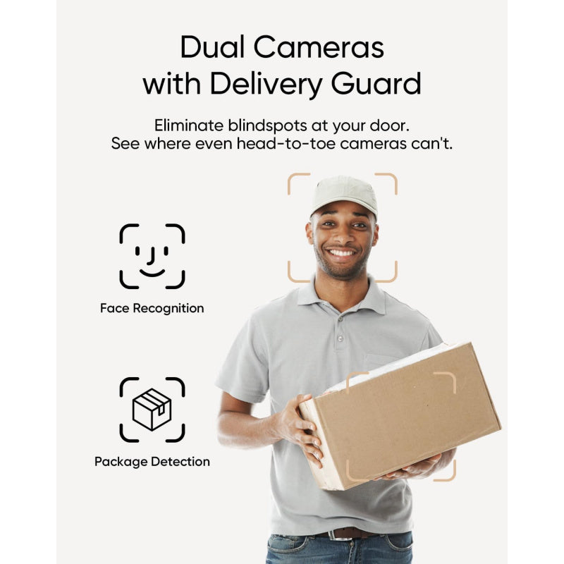 eufy Security Video Doorbell E340 & HomeBase S380 (HomeBase 3), 2K HD View, Battery Powered, Dual Cameras with Delivery Guard, Color Night Vision, Two-Way Audio, Human/Package/Motion Detection, No Monthly Fee