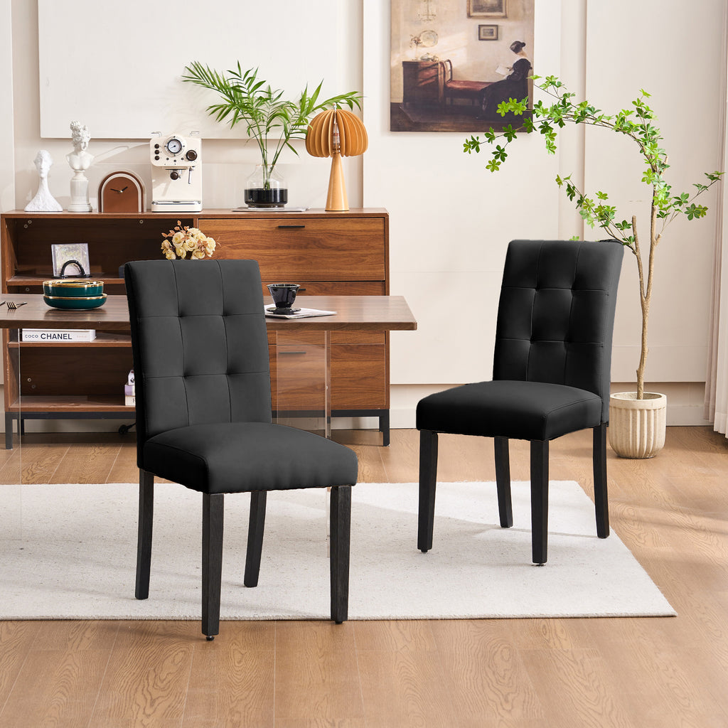 Set of 2/4 Faux PU Leather Upholstered Dining Chairs for Home Kitchen Living Room- Dining Room Chairs Dining Side Chairs