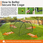 Baseball Batting Cage 20/30Ft for Backyard, Baseball Training Equipment Netting Cages, Golf Softball Baseball Nets for Batting with Frame And Net, Hitting And Pitching Practice
