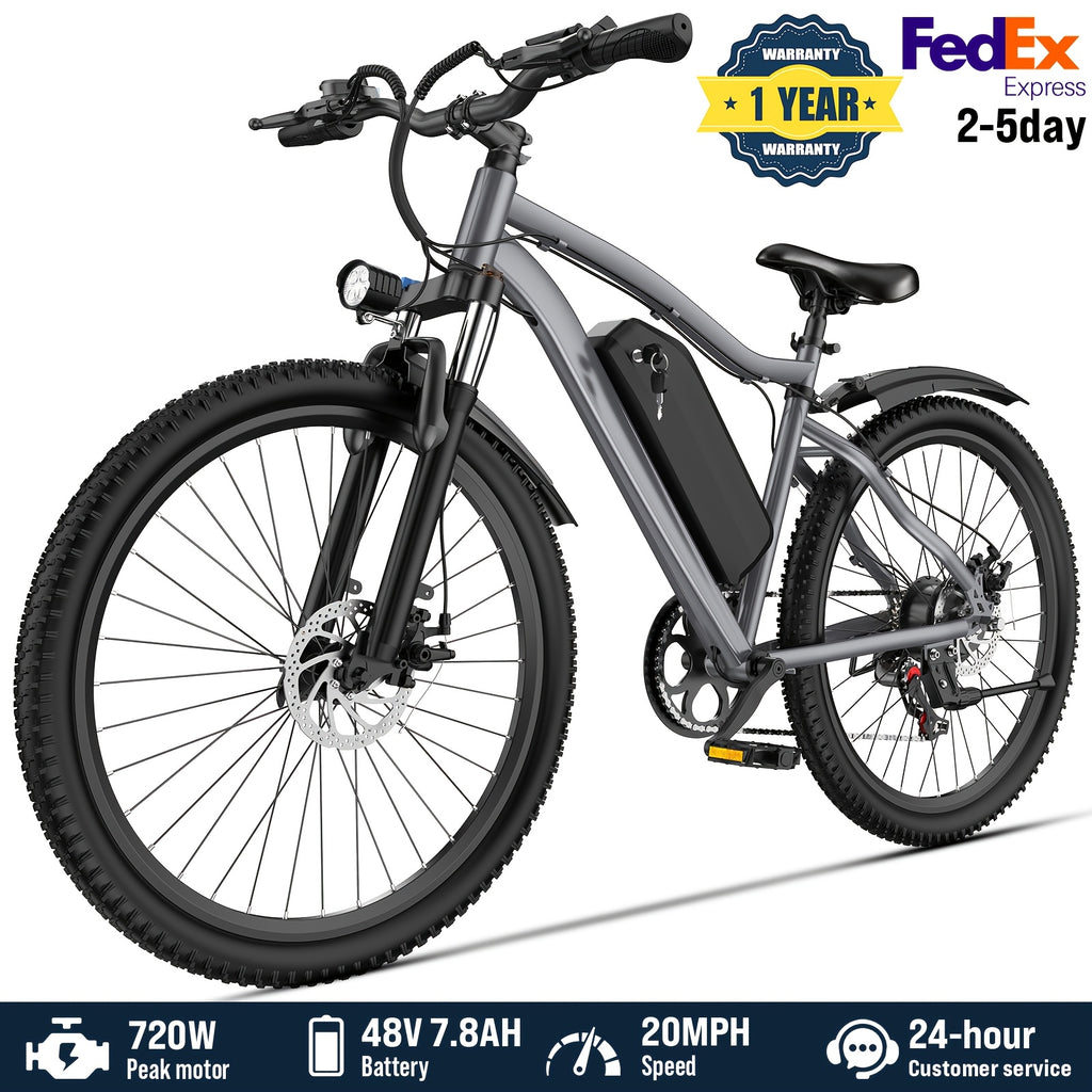 Road Electric Bike 720W Motor Top Speed 20-25MPH 375WH Battery 50 Miles Of Battery Life Suitable for Urban Commuting And Mountain Cross-country for Adults And Teenagers An Ideal Gift for Cycling Enthusiast