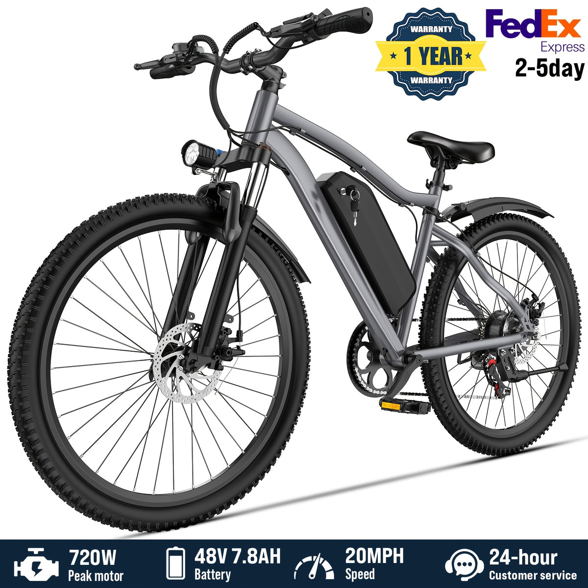 Road Electric Bike 720W Motor Top Speed 20-25MPH 375WH Battery 50 Miles Of Battery Life Suitable for Urban Commuting And Mountain Cross-country for Adults And Teenagers An Ideal Gift for Cycling Enthusiast