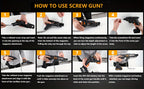 Drywall Screw Gun – MAXXT 20V Cordless Autofeed Screwdriver for Drywall Installation and Construction Projects