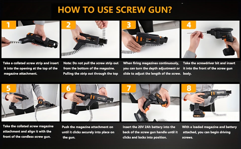 Drywall Screw Gun – MAXXT 20V Cordless Autofeed Screwdriver for Drywall Installation and Construction Projects