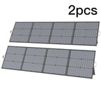 Portable Solar Panel Set — MHPOWOS 2-Piece 220W 40V Foldable Design for Power Stations, Camping and RV Use