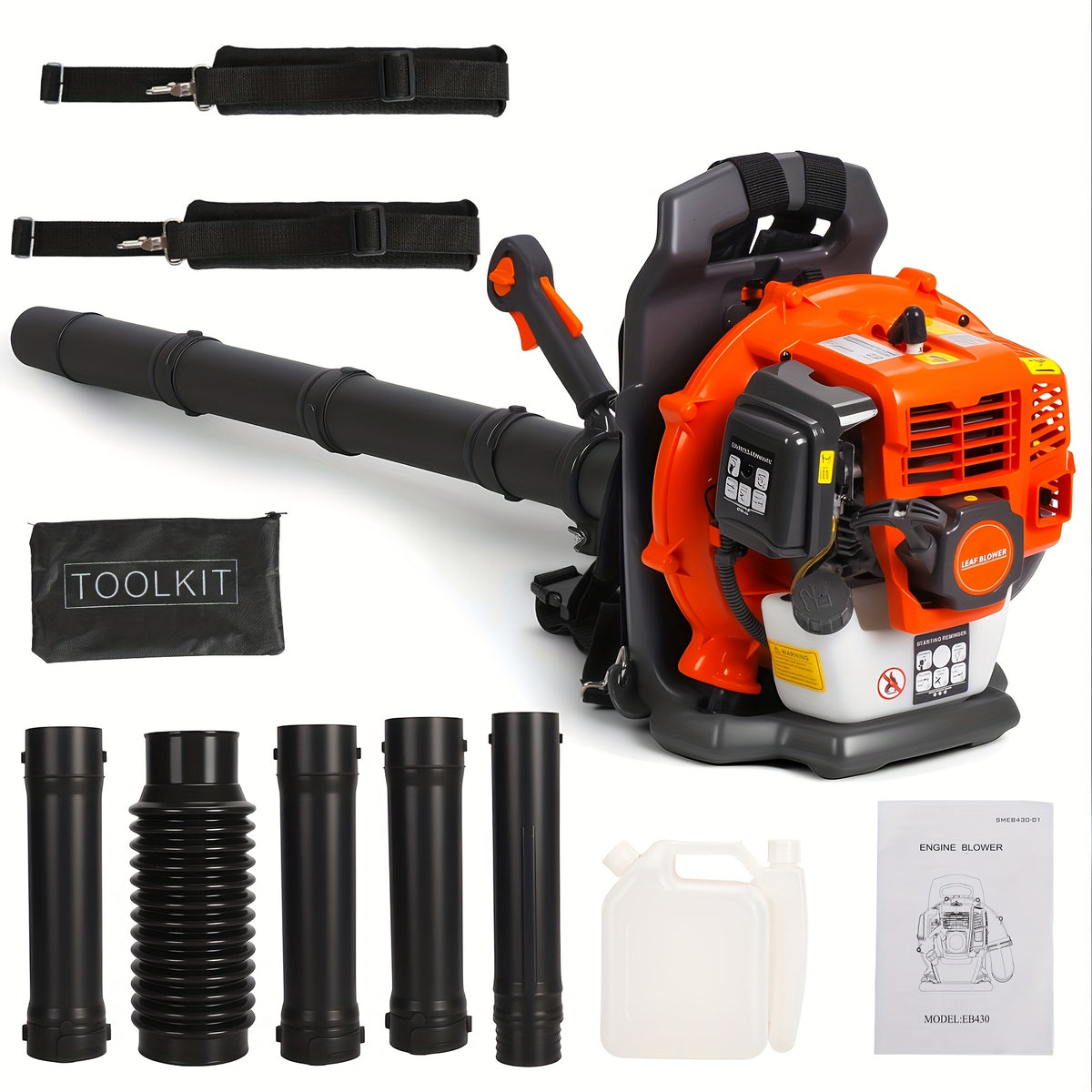 Leaf Blower, 52CC Gas Backpack Leaf Blowers For Lawn Yard, Garden Cleanup Tool, 2 Stroke Snow Blower For Lawn Care Yard Dust Debris