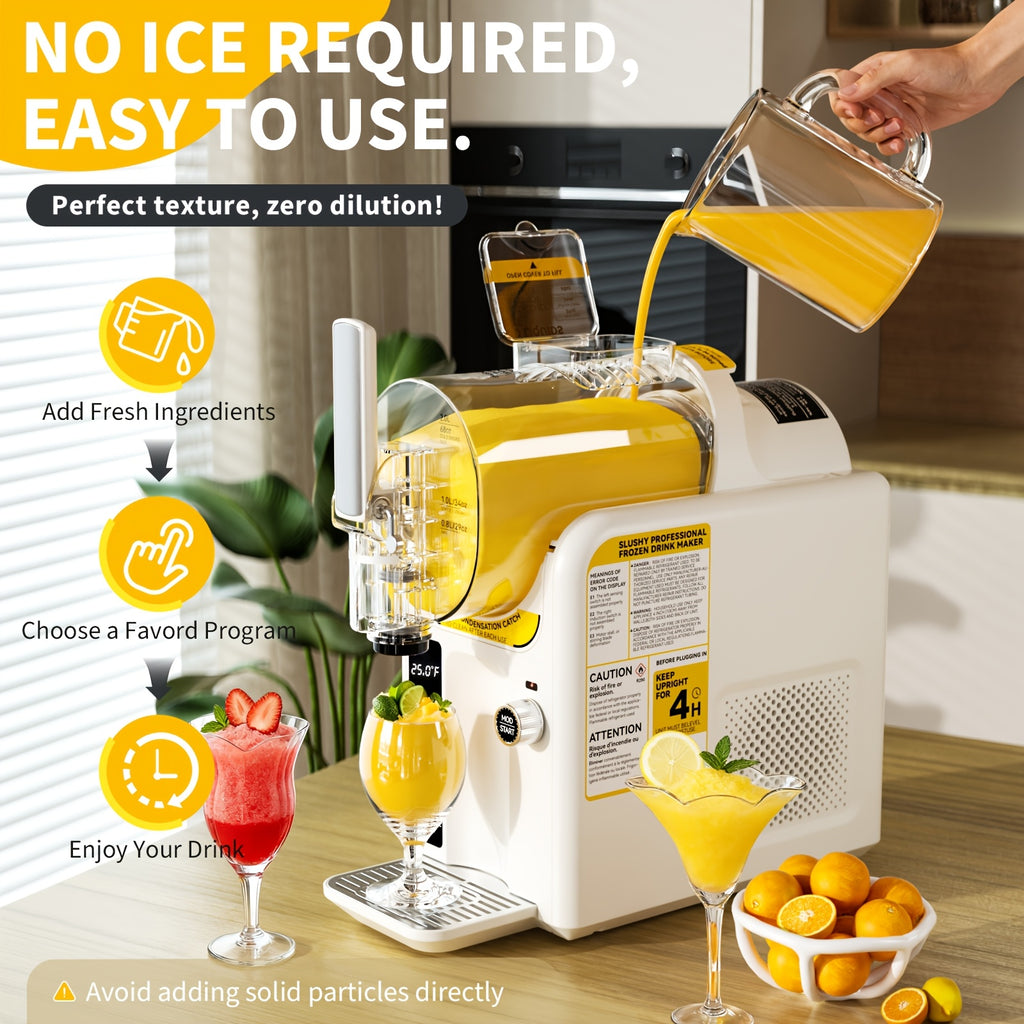 2in 1 Ice Cream Maker Slushie Machine for Home - 88oz Slushy Machine Maker No Ice Needed Self Cleaning, Frozen Drink Machine, 5 Preset for Soft Ice Cream, Slushies, Margarita, Frappes, Milkshakes