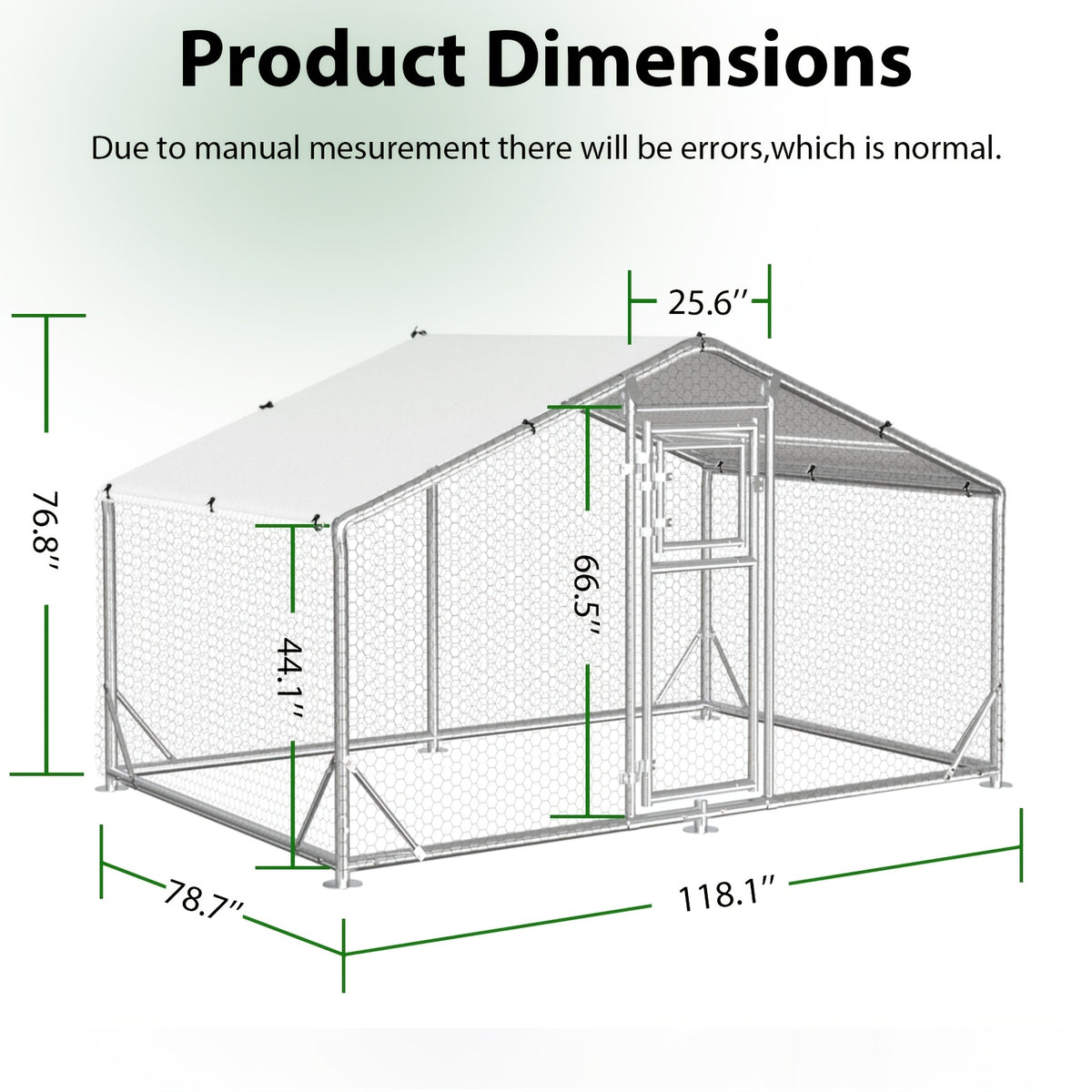Large Metal Chicken Coop & Enclosure Kit, Featuring Climbing Perches, Wire Mesh Siding, And A Waterproof, UV-Resistant Canopy, Advanced Series Outdoor Walk-in Run, Suitable For Chickens, Ducks, Rabbits, And Dogs