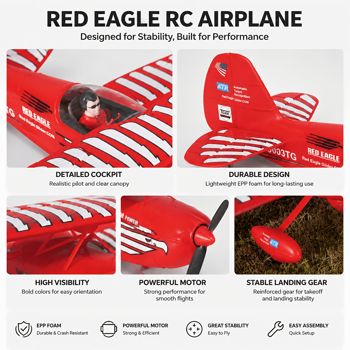 WLtoys XK A310 RC Biplane, 4CH 2.4GHz Fixed-Wing Plane, 3D/6G Mode & 6-Axis Gyro, Brushless Motor, EPP Foam, 5-7 Min Flight, RTF Outdoor Aerobatic Aircraft For Beginners Hobbyists