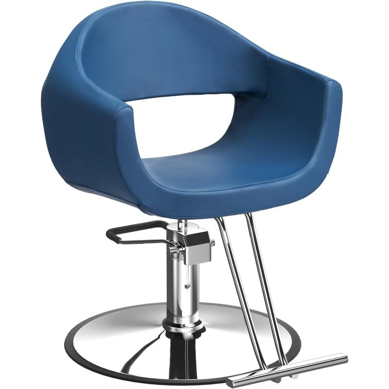 Heavy Duty Barber Chair with Hydraulic Lift - Professional Salon Styling Chair, 360° Swivel Base & Footrest, Manual Height Adjustment, Sturdy Construction for Salon, Spa, Home - Compatible with Hard Floors (Barber Shop, Beauty Parlor
