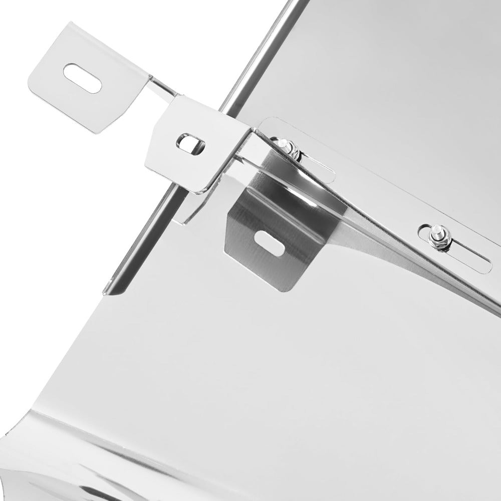 13" Drop Visor Compatible with 1984-1998 for Kenworth W900 T800 T600 T300 with Split Flat Windshield 304 Stainless Steel Flat Roof Top Sun Visor