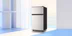 5.0/3.5/2.5 Cu.ft Small Fridge with Freezer 2-Door Compact Refrigerator 7-Level Adjustable Thermostat, Removable Shelves and Bakset, Perfect for Dorm, Office, RV, Bedroom, Silvery