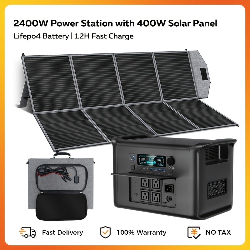 Ctolity AP2000 2048Wh 2400W (Peak 4800W), AP1000 1024Wh 1800W (Peak 3600W), AP400 345Wh 500W (Peak 1000W) Portable Power Station, Lifepo4 Battery, UPS Function, Solar Generator For Camping, Fast Charging High Capacity, Pure Sine Wave