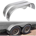 2Pcs Tandem Trailer Fender Double Axle Compatible with 13-15 Inch Wheels Teardrop Pair Enclosed Trailers 9" x 66" x 19.5" - Cold Rolled Steel (halloween & car accessories)