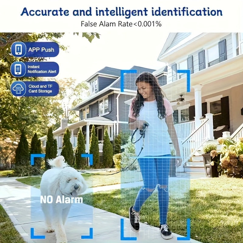 Set of 4 Hawkray Solar Security Wireless Outdoor Cameras, 3MP Resolution with 360° Pan And Tilt Control, 10X Zoom, Two-Way Audio, Spotlight Siren, And PIR Motion Detection