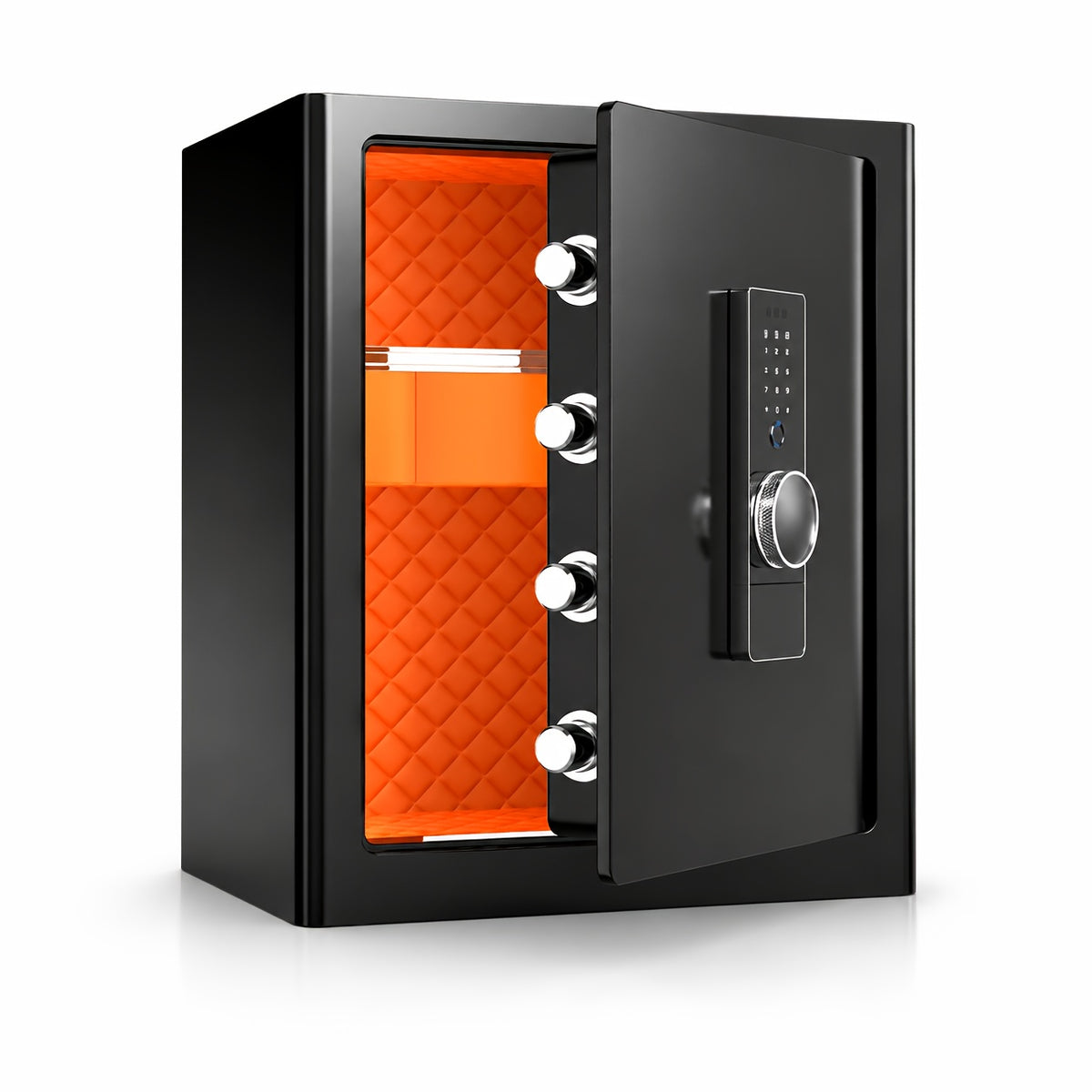 [Security Safe Box] FABAO for Home Safe Box, 2.0 Cuft Security Safe with Digital Keypad, Personal Document Safe with LED Light And Shelf, Drawer for Home Dorm Office Hotel Business