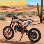 49cc 2-Stroke Mountain Dirt Bike, Gas Power Motocross, Off Road Mini Motorcycle, Pocket Motorbike With Front Rear Disc Brakes, Maximum Speed Up To 20mph, Without Battery