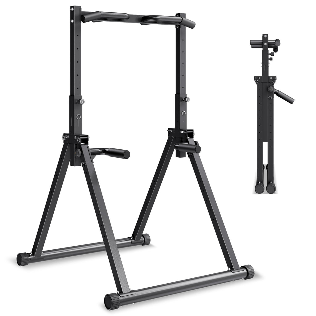 VEVOR Pull Up Bar, 330LBS Capacity Portable Pullup Bar Station, Pullup Bars Free Standing with Triangular Structure & Heavy-Duty Steel Tube, 9 Level Height Adjustment Gravity Fitness for Arms, Back