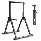 VEVOR Pull Up Bar, 330LBS Capacity Portable Pullup Bar Station, Pullup Bars Free Standing with Triangular Structure & Heavy-Duty Steel Tube, 9 Level Height Adjustment Gravity Fitness for Arms, Back