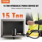 Hydraulic Knockout Punch Kit, VEVOR 15-Ton Conduit Hole Cutter for Wire Pipelines and Construction Sites