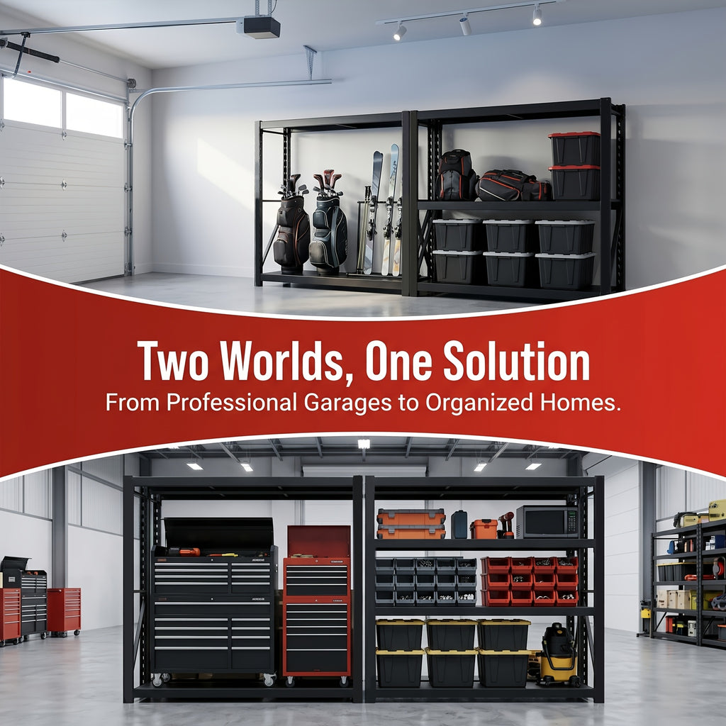 Heavy-Duty 5-Tier Metal for garage Storage Shelving, 55" W X 84" H X 24" D, Adjustable Storage Rack, 3000 LBS Load Capacity, Easy to Assemble. Ideal for Garages, Pantries, Closets Or Offices, Perfect for Garage Expansion, Multi-Purpose Storage Unit