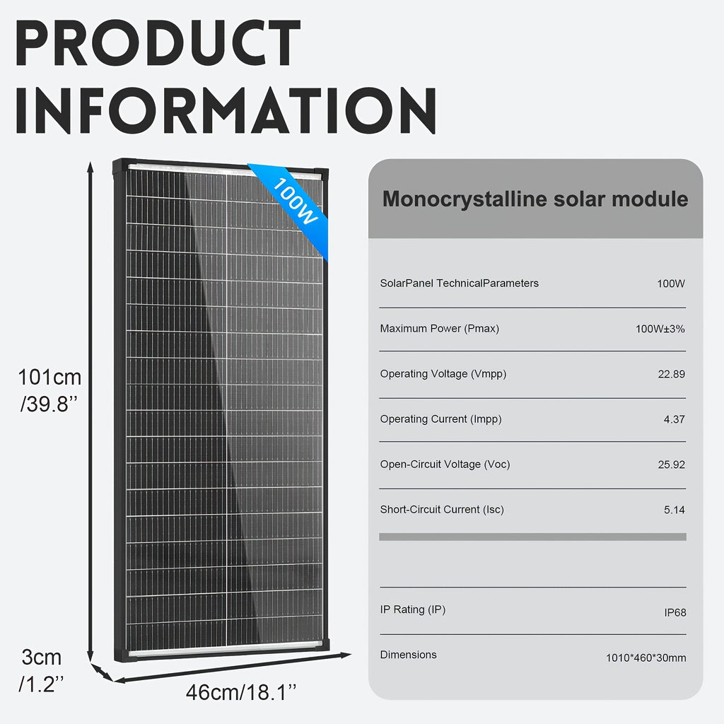 400W/200W Bifacial Solar Panel, 25.5% High-efficiency Monocrystalline, 2 X 200W 12V Solar Modules, Suitable For Farmhouses Roofs, Campers And Other Off-grid Systems N-Type Solar Battery Charging Home Off-Grid, Without Battery