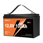 12V 100Ah/100Ah*2/150AH MAX LiFePO4 Lithium Battery, with 100A BMS, 12V Deep Cycle Marine Battery, Maximum Energy 1280Wh, Low Temperature Protection. High Performance, Suitable for Home Or Outdoor Use.