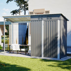 Outdoor Shed + Pergola Combo | Waterproof | Lockable | Air Vents | Store Tools/Grill/Bike