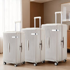 3pcs Luggage Set - Durable 3pcs Family Travel Trolley Suitcase Set, Large Capacity, Quiet Spinner Wheels, Luggage Set. 3pcs Set Combination "20-inch - 24-inch - 28-inch".