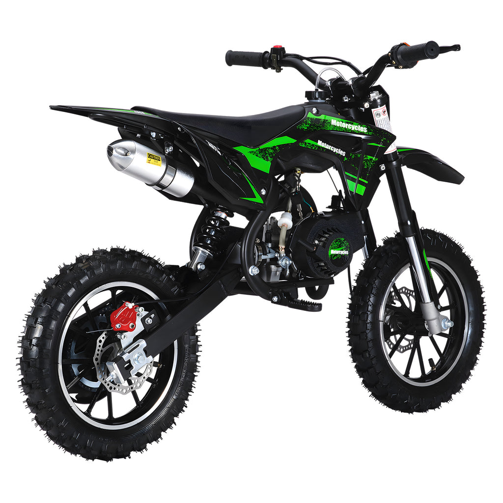 Mini Motorcycle Mini Dirt Bike, 49cc 2-stroke Gas Powered Motorcycle, with External Rotary Tires, Front Disc Brakes, Pocket Motorcycle, up to 20 Mph, Max Load 330 Lbs