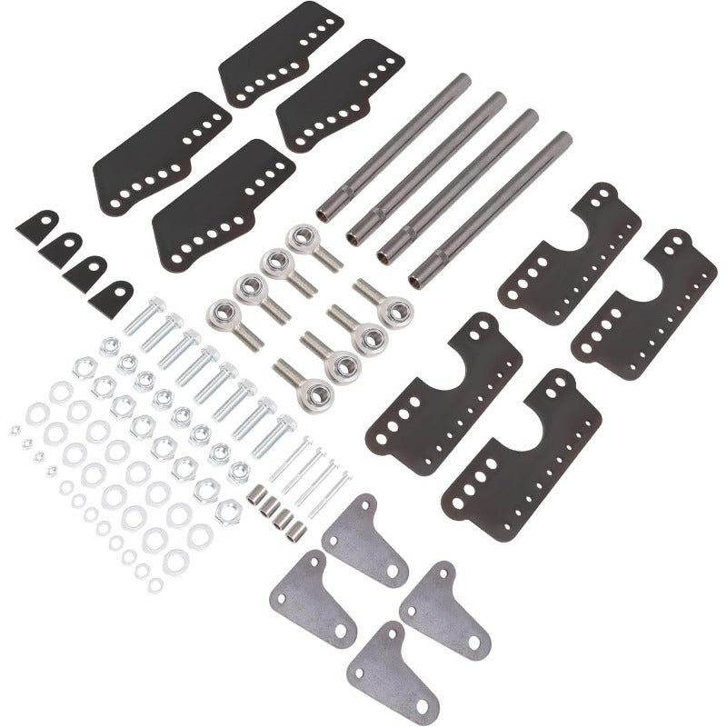 Adjustable Parallel 4-Link Rear Suspension Kit Universal Frame Mount High Horsepower Heavy Duty Steel